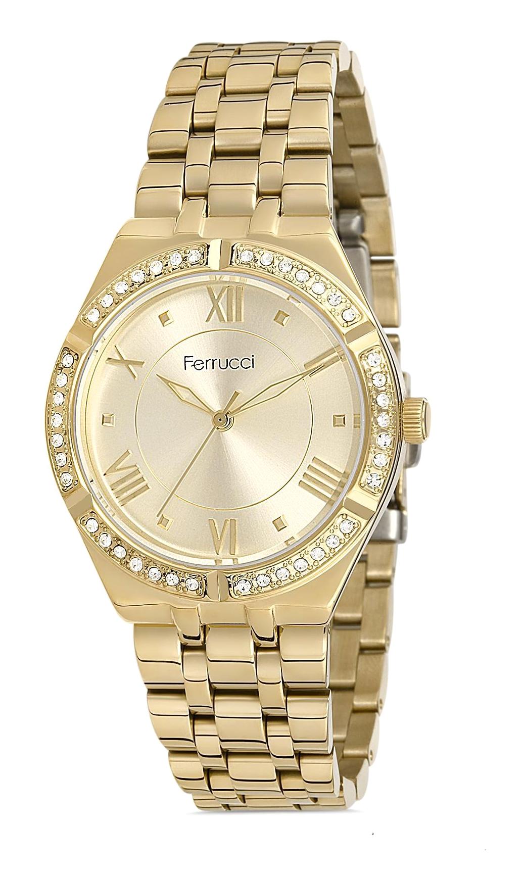 Ferrucci 9FM2624 36 mm Altın Metal Kordon Analog Kadın Kol Saati