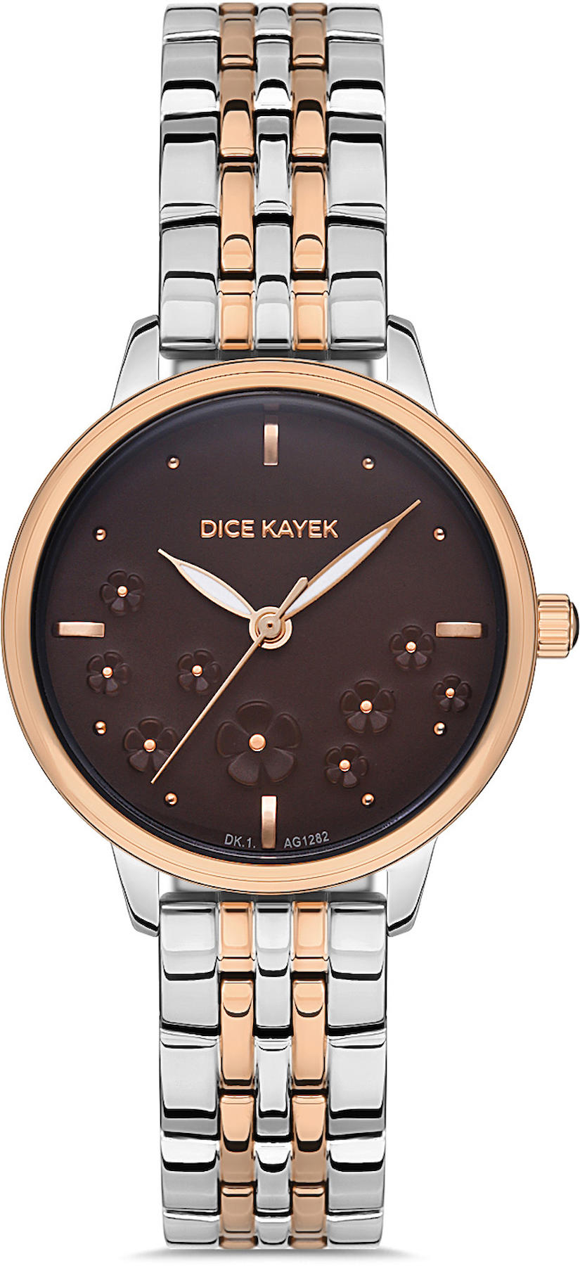 Dice Kayek DK.1.AG1282.09 31 mm Gri-Rose Gold Metal Kordon Analog Kadın Kol Saati