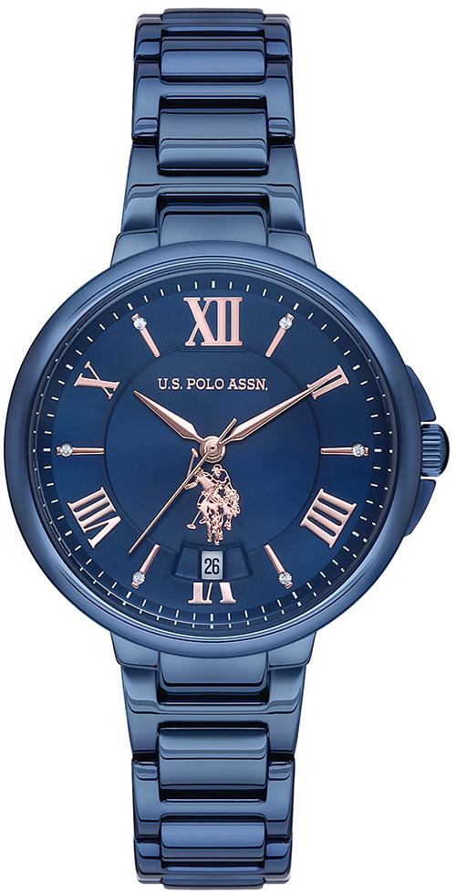 U.S. Polo Assn USPA2012-05 Takvimli 35 mm Mavi Çelik Kordon Analog Kadın Kol Saati