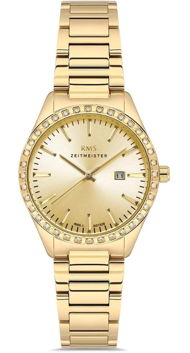 Romanson RMS.1.AG1538.03 Takvimli 32 mm Altın Çelik Kordon Analog Kadın Kol Saati