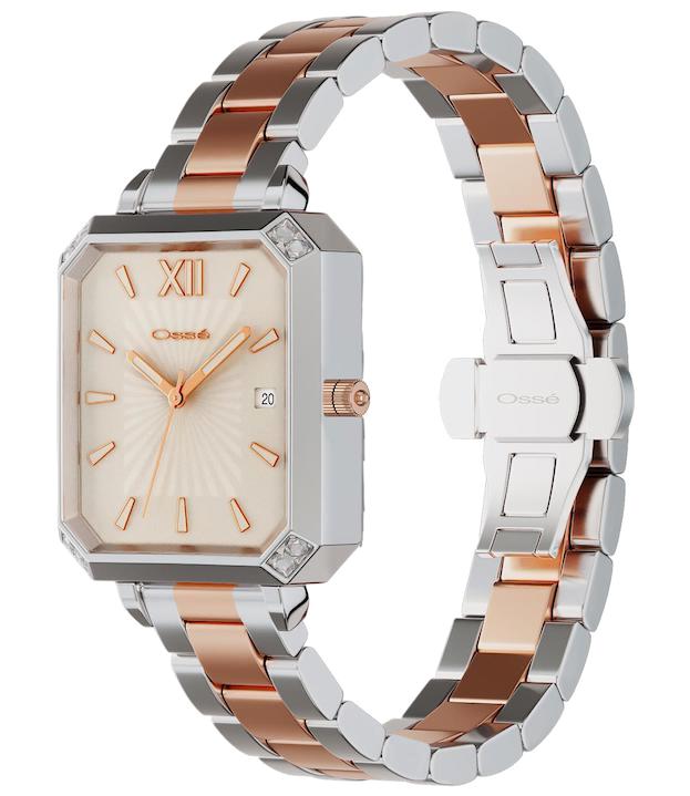 Osse 10109LB Takvimli 32.5 mm Altın-Rose Gold Metal Kordon Analog Kadın Kol Saati