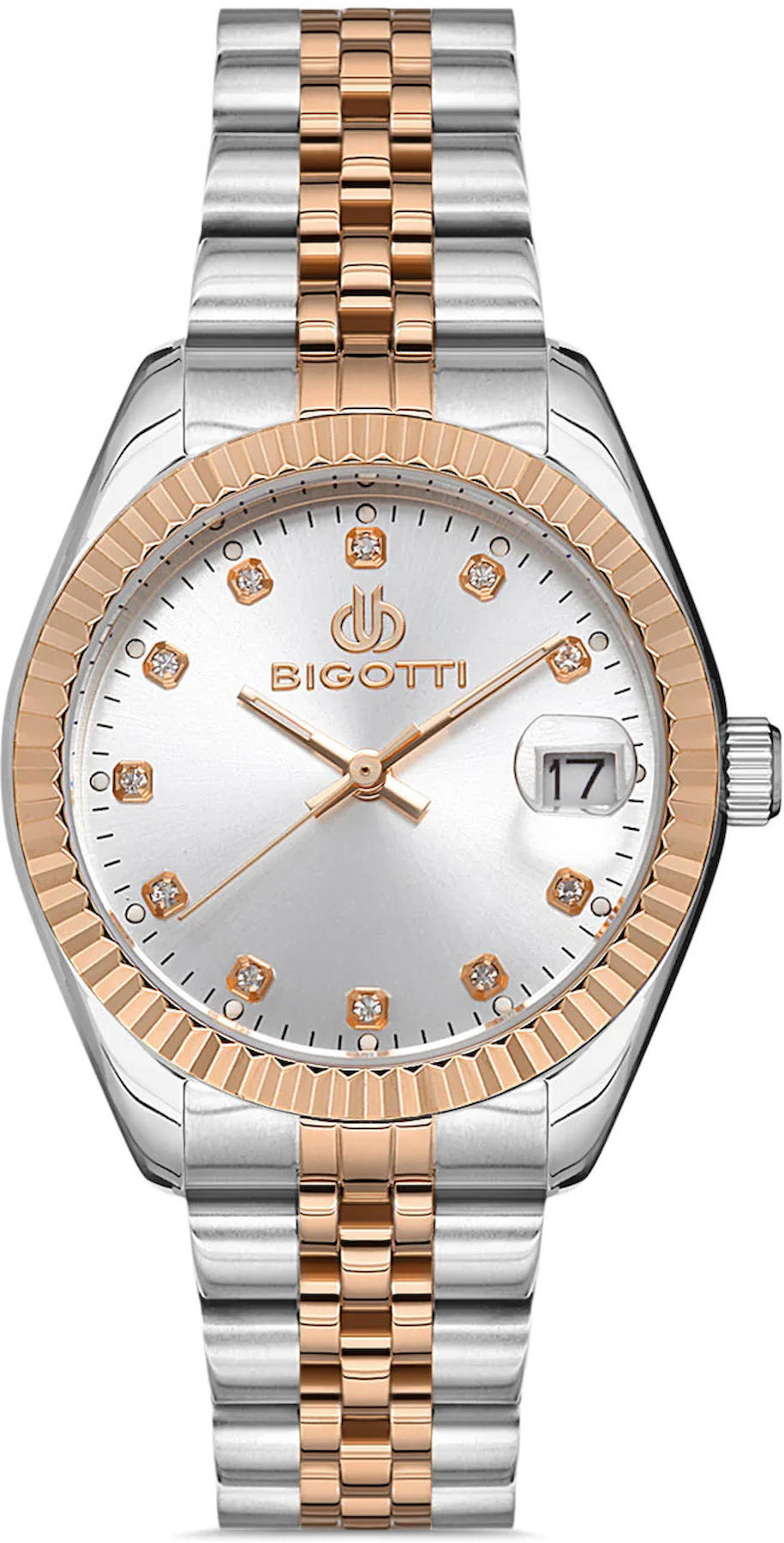 Bigotti BG.1.10293.3 36 mm Gri Çelik Kordon Analog Kadın Kol Saati