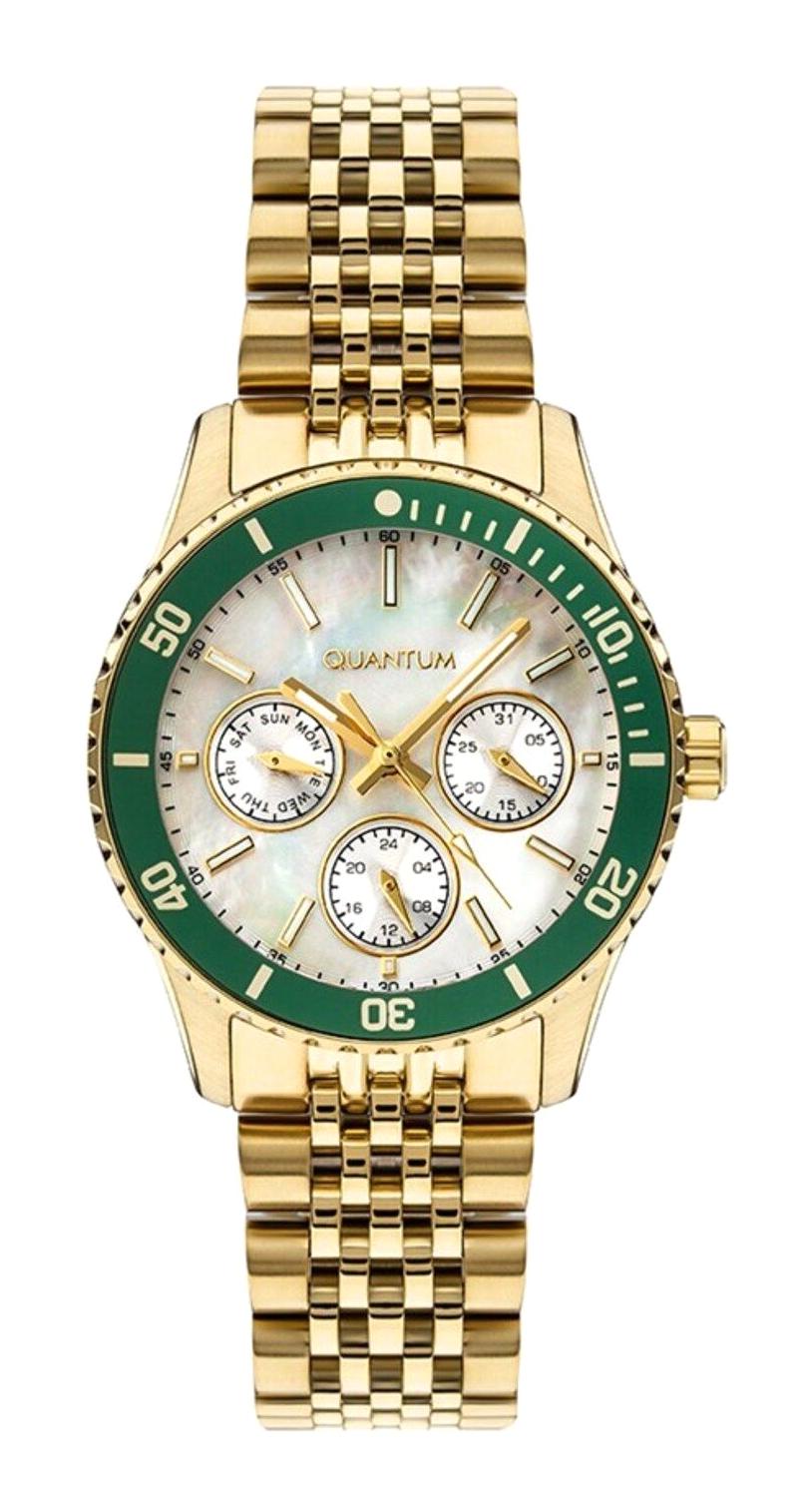 Quantum IML1109MOP.200 Takvimli 36 mm Altın Çelik Kordon Analog Kadın Kol Saati