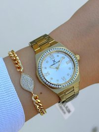 Daniel Klein DK.FT.1.115 31-35 mm Altın Çelik Kordon Analog Kadın Kol Saati