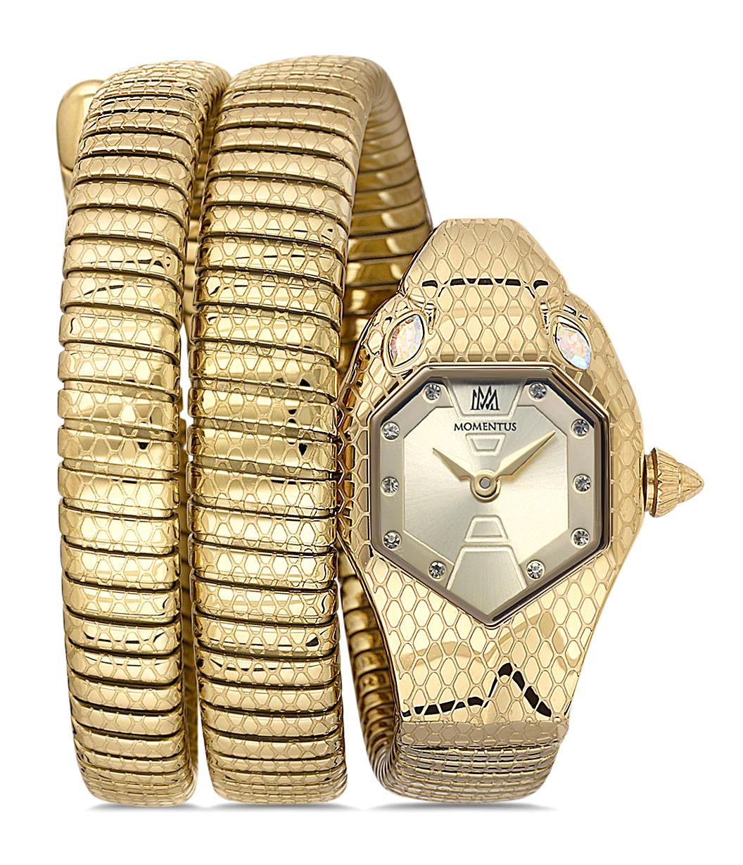 Momentus SS260G-08SG 15-16.5 mm Altın Çelik-Sarmal Kordon Analog Kadın Kol Saati