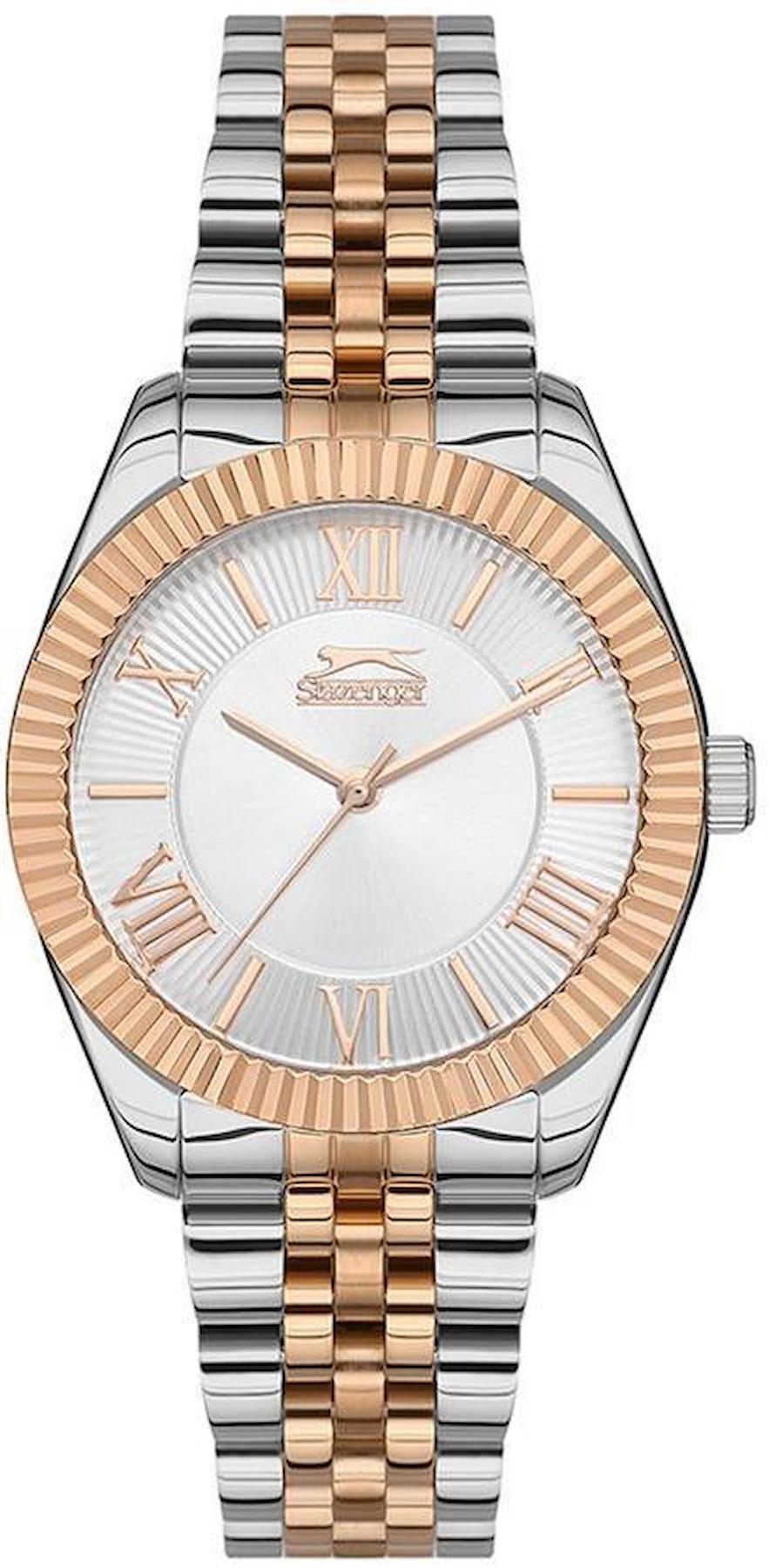 Slazenger SL.09.2150.3.04 34 mm Gri-Rose Gold Çelik Kordon Analog Kadın Kol Saati