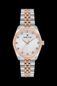 Daniel Klein DKF.2306.04 36 mm Gri-Rose Gold Metal Kordon Analog Kadın Kol Saati