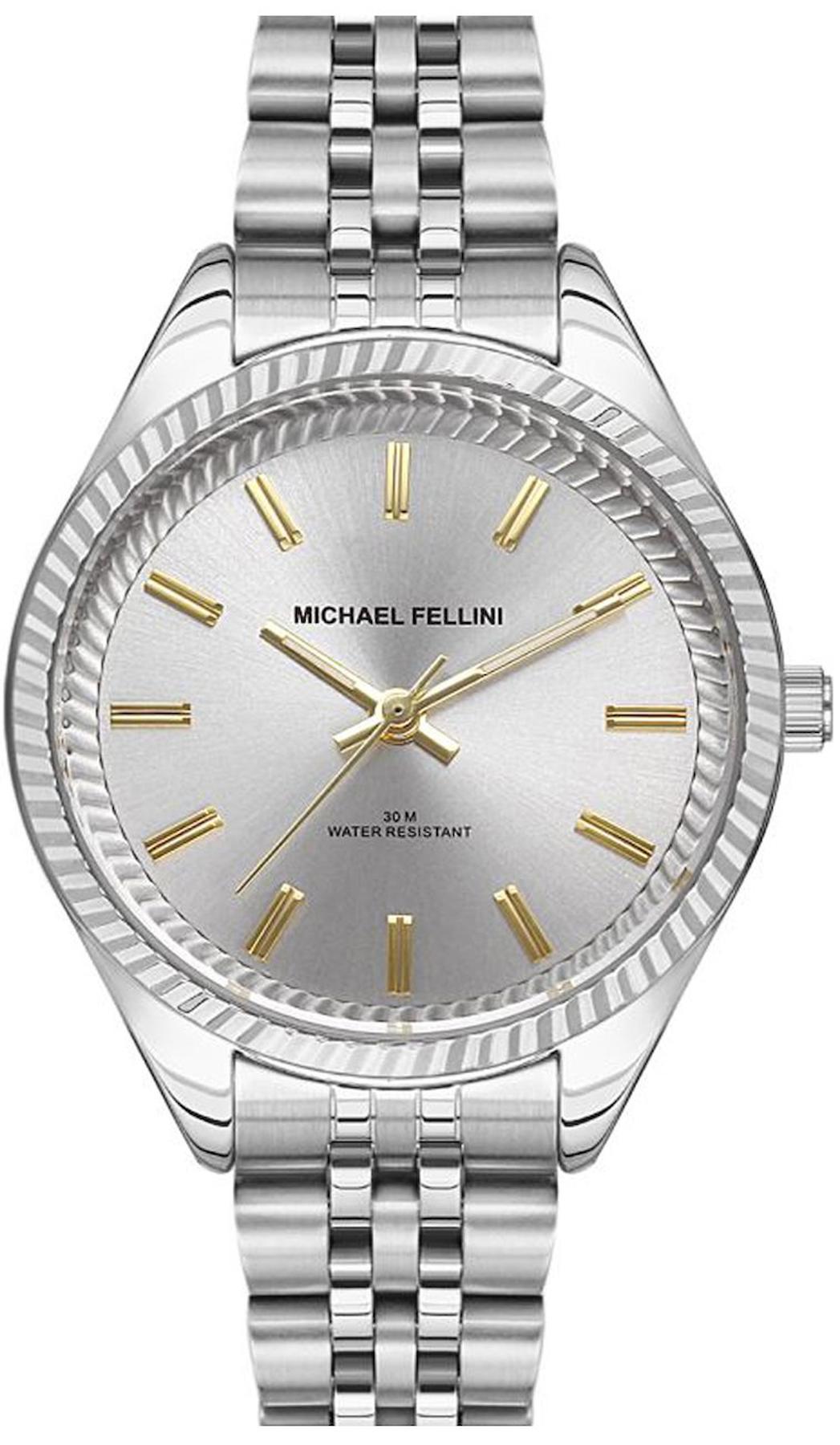 Michael Fellini 2316-2 33 mm Gri Metal Kordon Analog Kadın Kol Saati