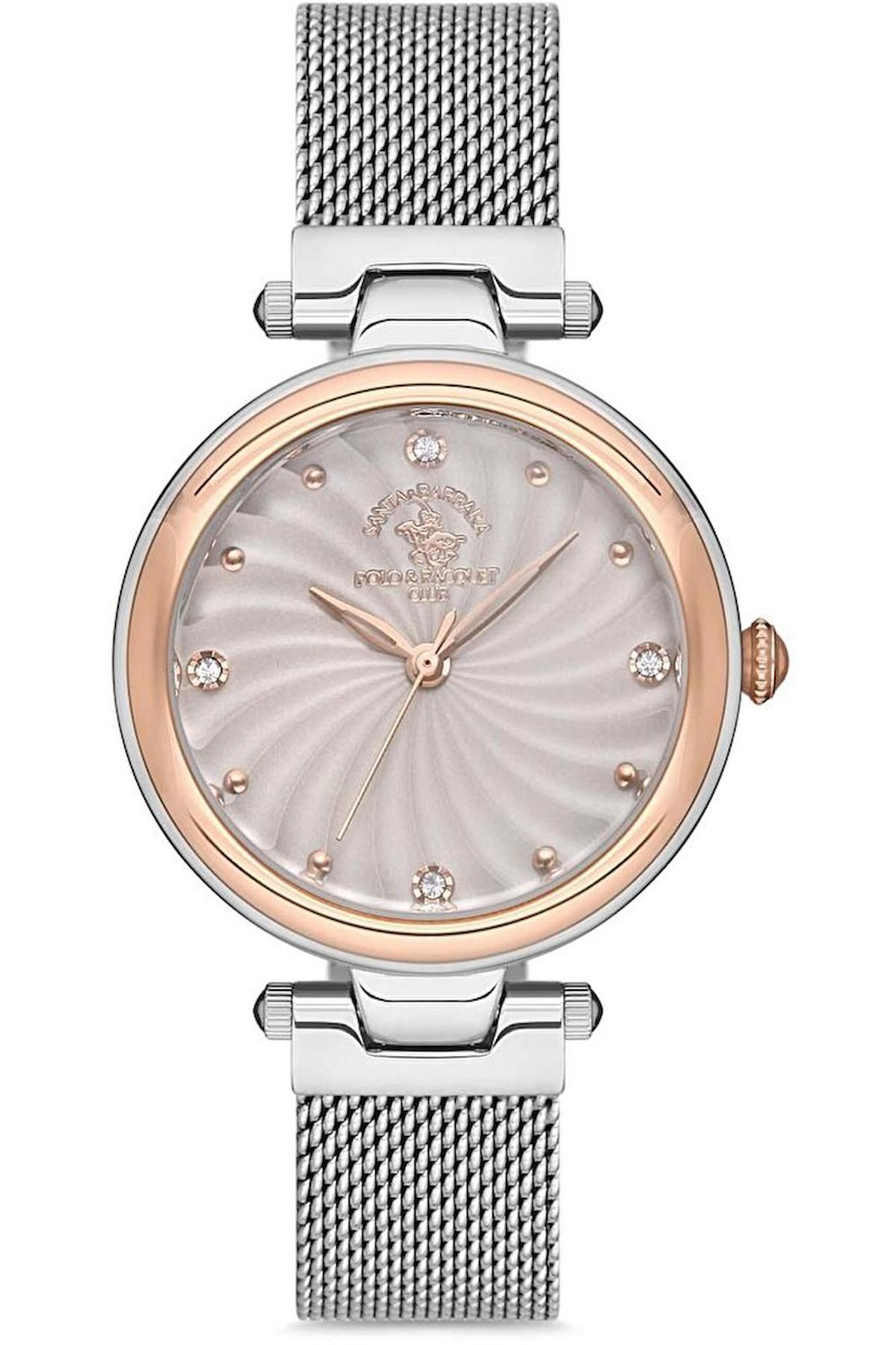 Santa Barbara Polo & Racquet Club SB.1.10115.1 32 mm Gri Metal Kordon Analog Kadın Kol Saati