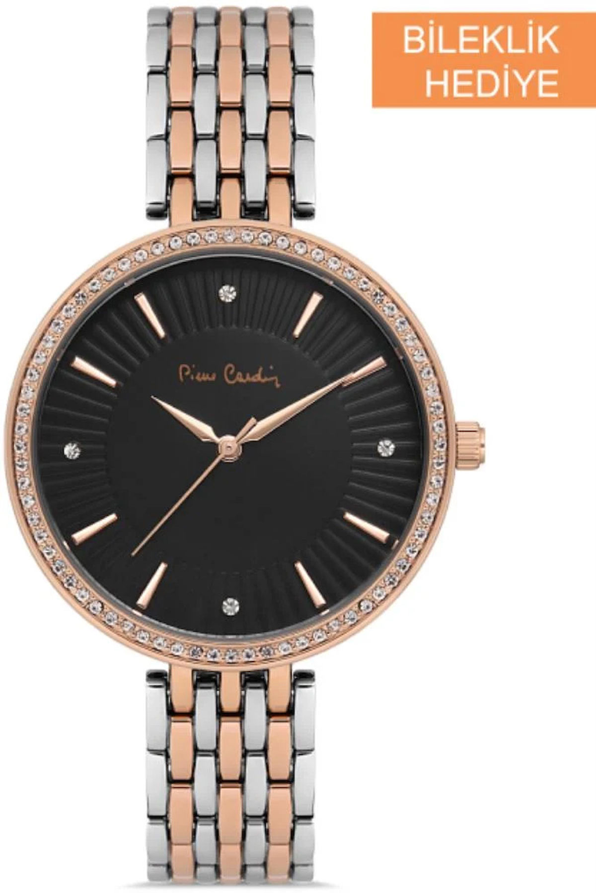 Pierre Cardin PC800902F07 36 mm Gri-Rose Gold Metal Kordon Analog Kadın Kol Saati