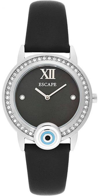 Escape EC1095-101 36 mm Siyah Deri Kordon Analog Kadın Kol Saati