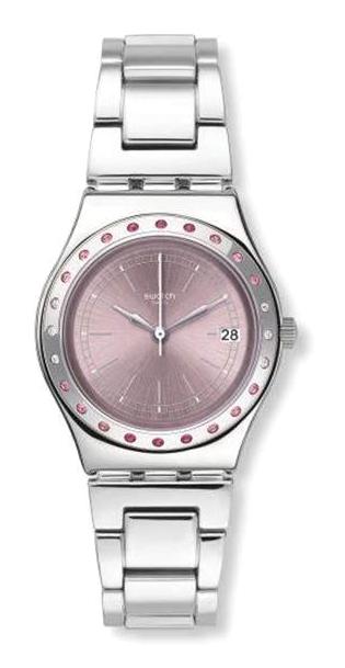 Swatch YLS455G Takvimli 34 mm Gri Çelik Kordon Analog Kadın Kol Saati