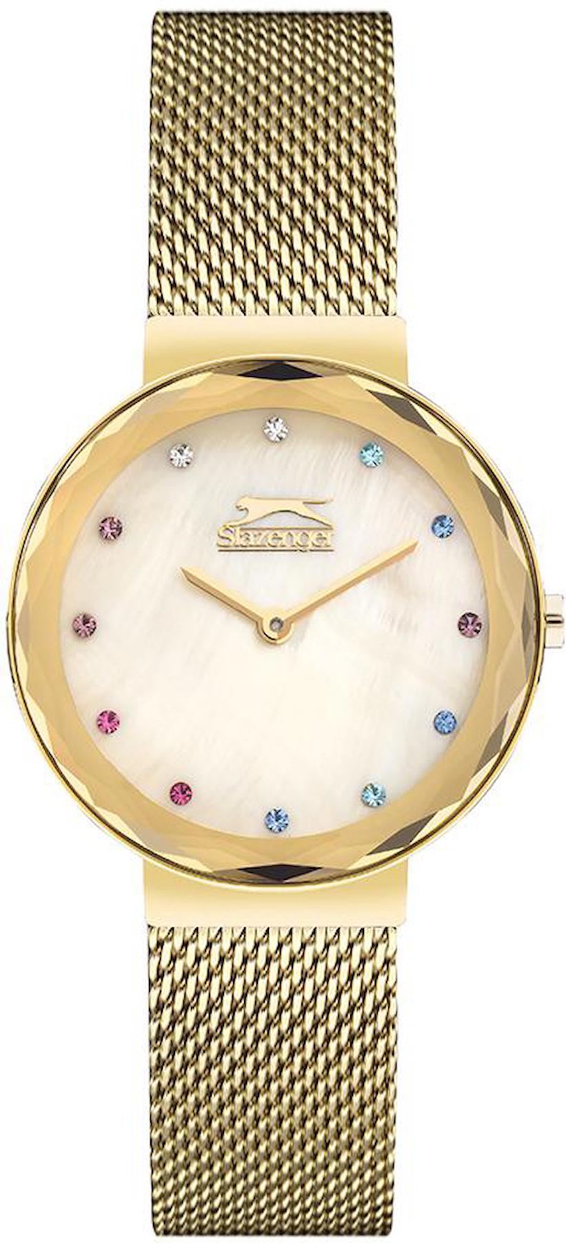 Slazenger SL.09.2296.3.02 35 mm Altın Çelik Kordon Analog Kadın Kol Saati