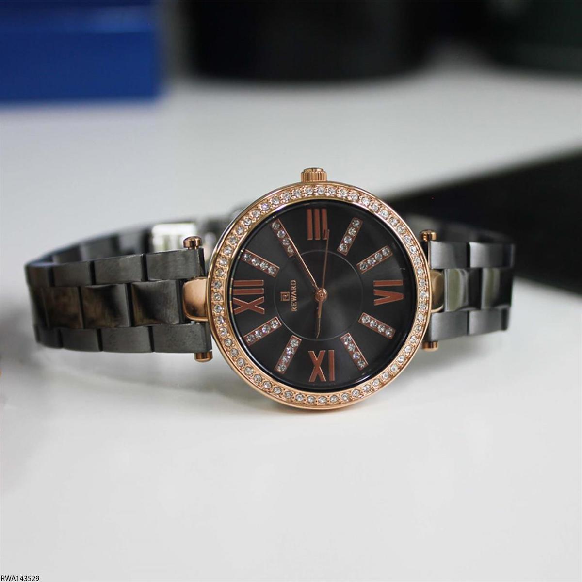 Reward RWA143529 31 mm Siyah Çelik Kordon Analog Kadın Kol Saati