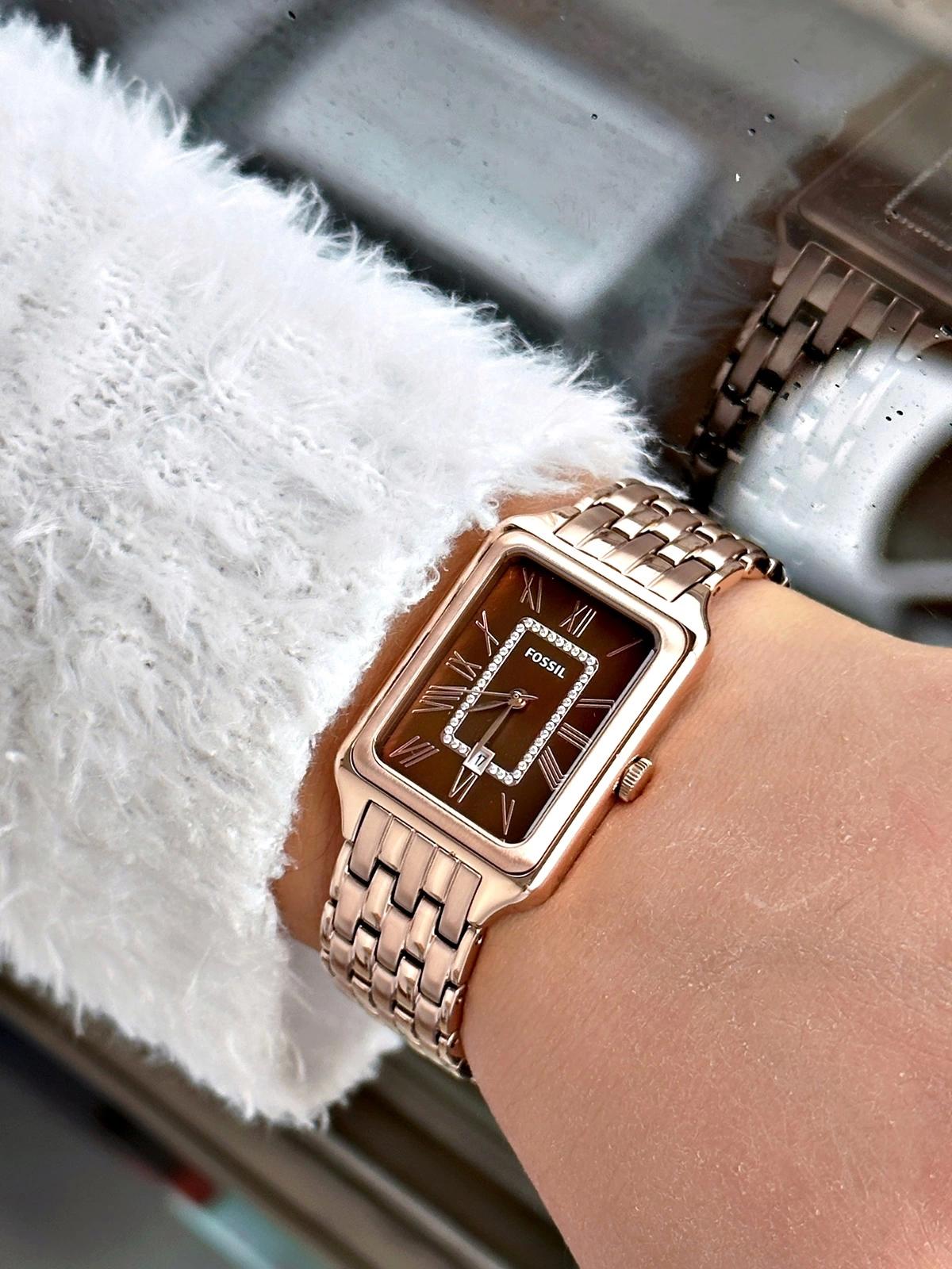 Fossil FES5323 26 mm Rose Gold Çelik Kordon Analog Kadın Kol Saati