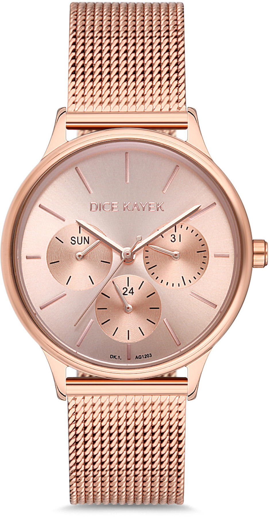 Dice Kayek DK.1.AG1203.02 36 mm Rose Gold Metal Kordon Analog Kadın Kol Saati