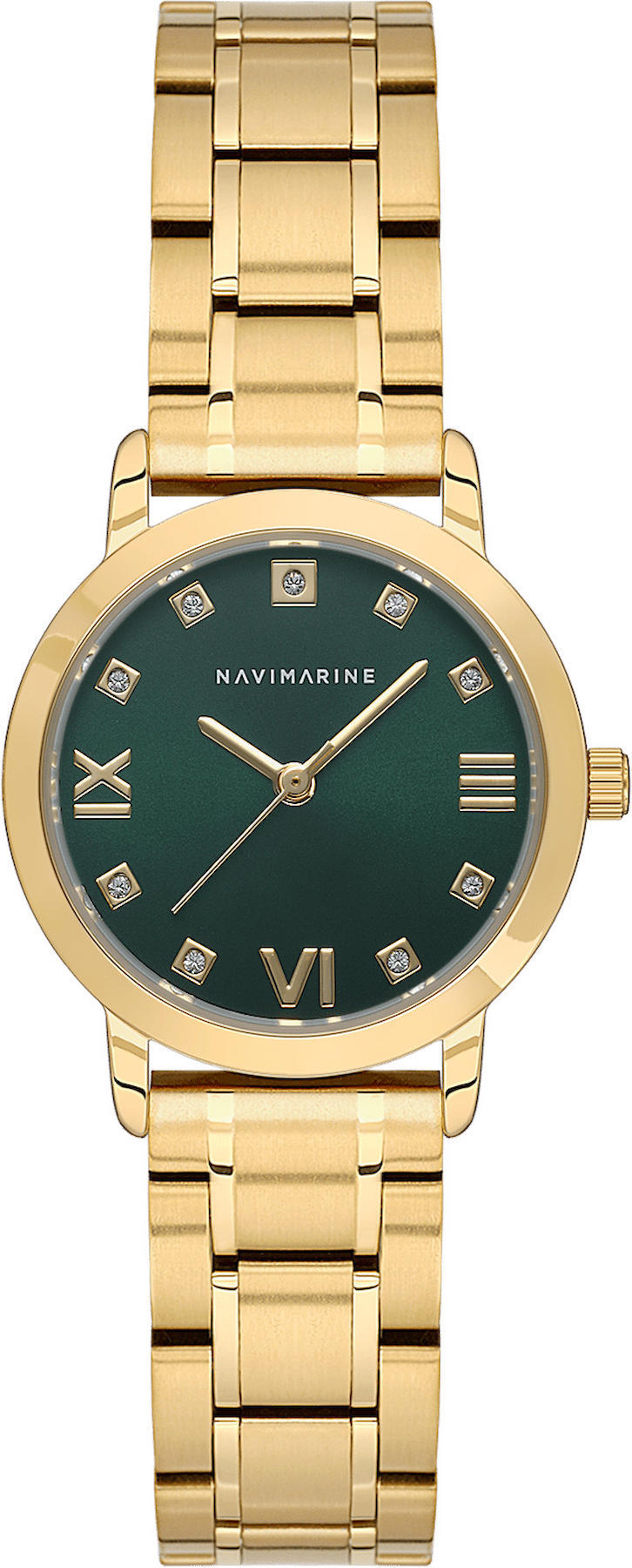 Navimarine NM184-05 28 mm Altın Çelik Kordon Analog Kadın Kol Saati