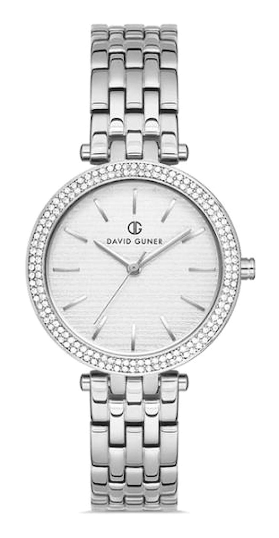 David Guner DG-8162LA-A1 32 mm Gri Çelik Kordon Analog Kadın Kol Saati
