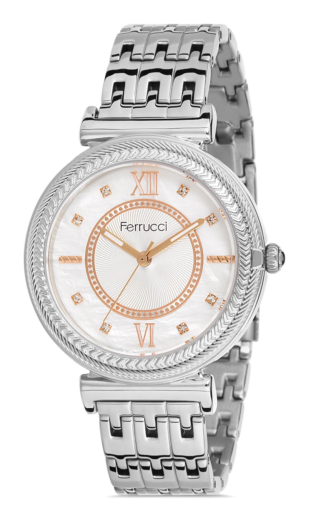 Ferrucci FC.14161M.01 34 mm Gri Metal Kordon Analog Kadın Kol Saati