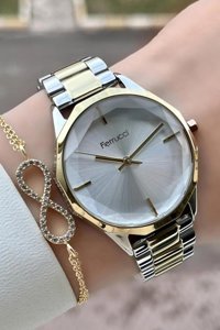 Ferrucci 38 mm Altın Çelik Kordon Analog Kadın Kol Saati