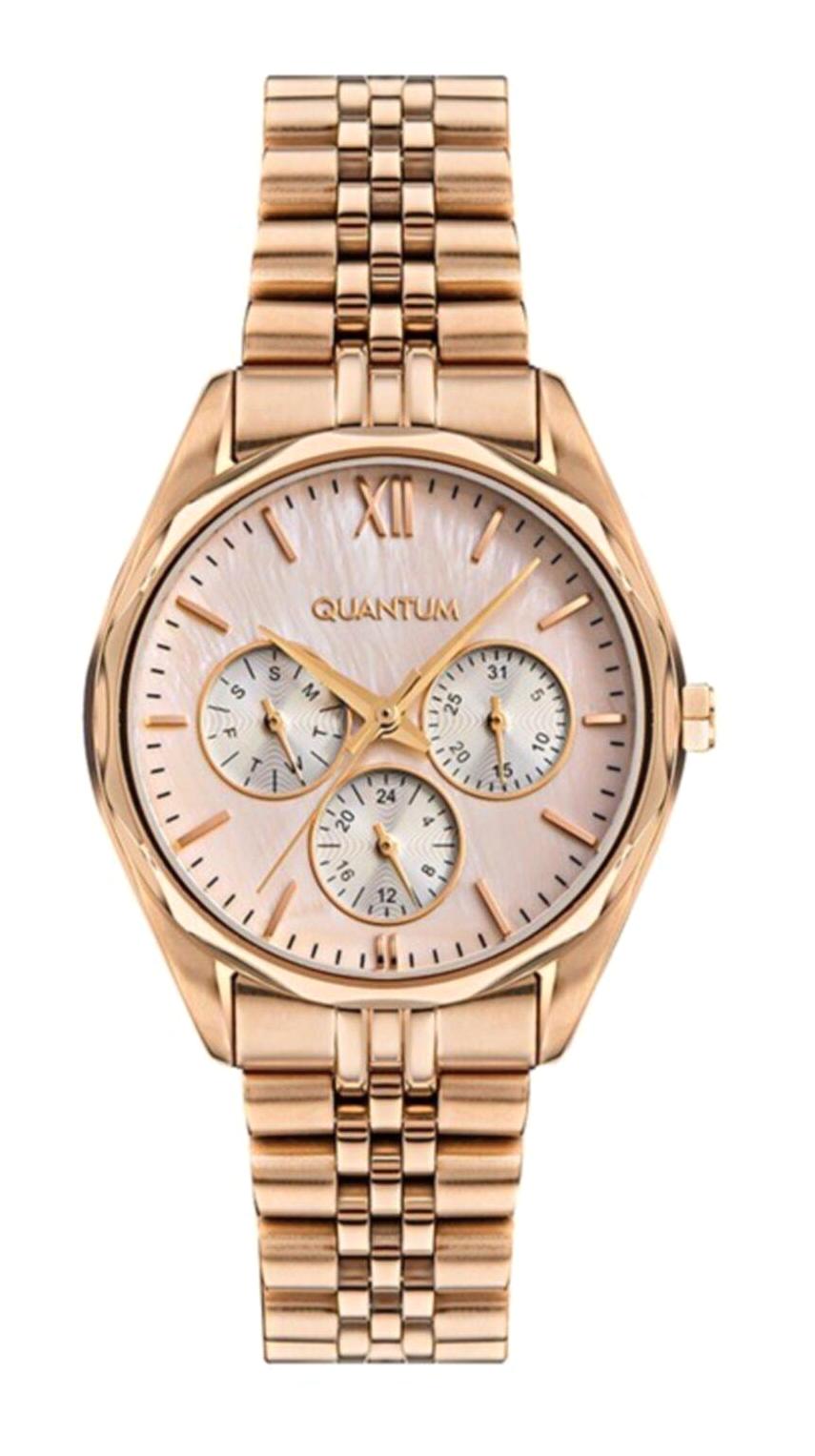 Quantum IML935.420 Takvimli 36 mm Rose Gold Çelik Kordon Analog Kadın Kol Saati