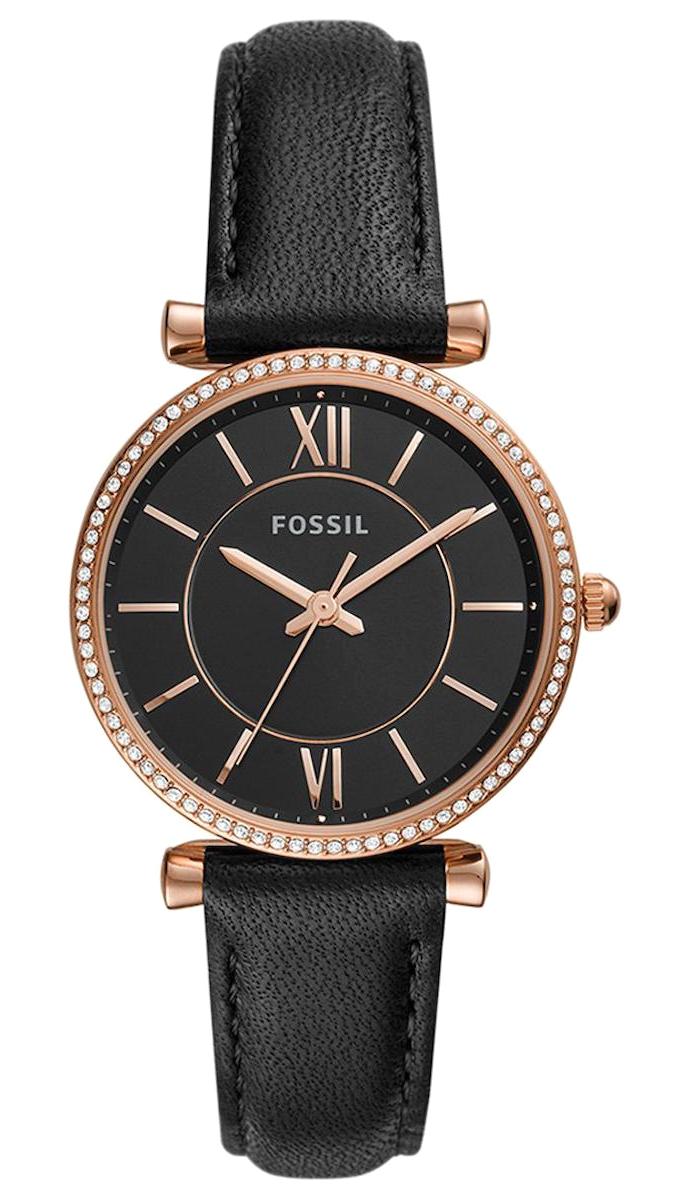 Fossil FES4507 35 mm Siyah Deri Kordon Analog Kadın Kol Saati