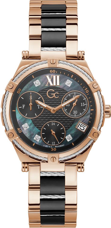 Guess GCY87001L2MF Takvimli 38 mm Rose Gold - Siyah Çelik Kordon Analog Kadın Kol Saati