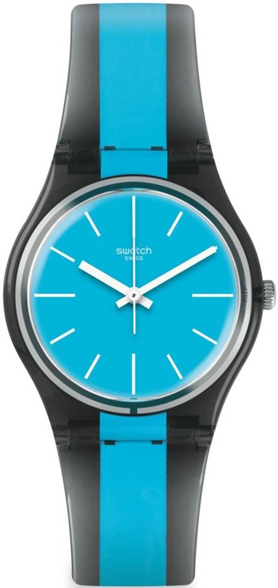 Swatch GM186 34 mm Mavi - Siyah Silikon Kordon Analog Unisex Kol Saati