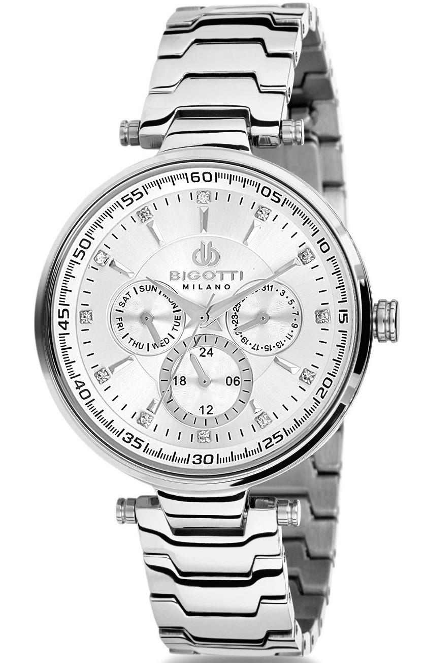 Bigotti BM202-011660 36 mm Gri Çelik Kordon Analog Kadın Kol Saati