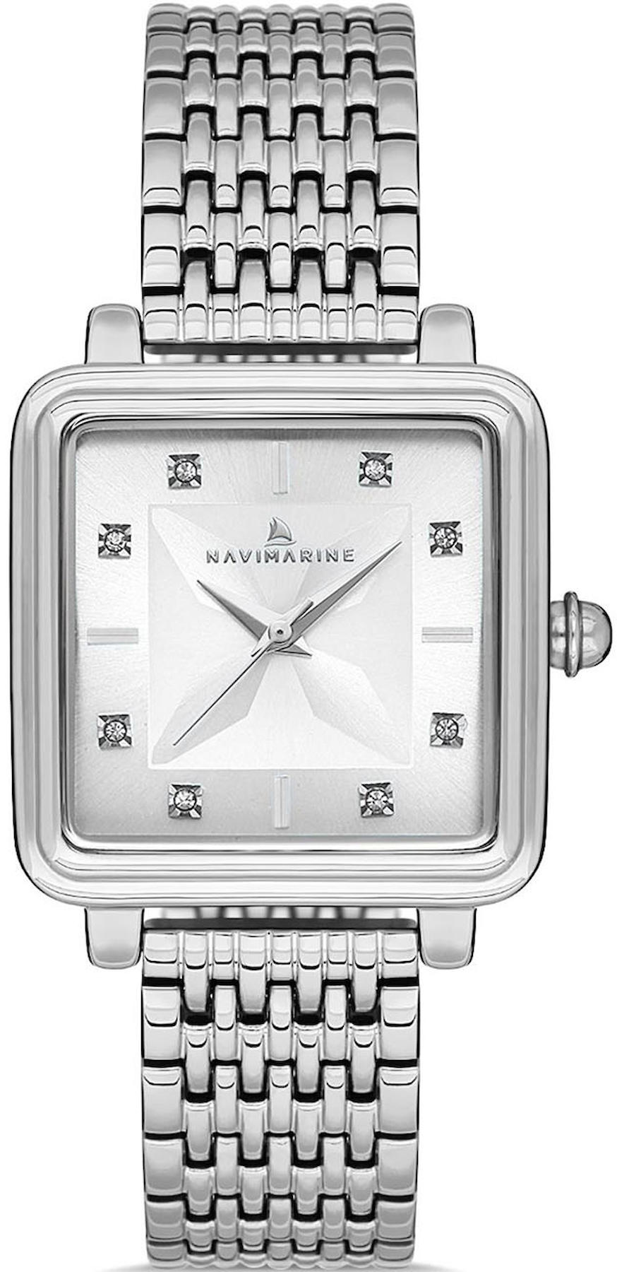 Navimarine NVM49-A1 34 mm Gri Çelik Kordon Analog Kadın Kol Saati