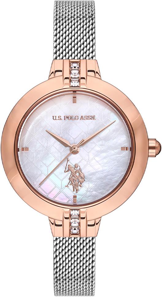 U.S. Polo Assn USPA2004-02 34 mm Gri Hasır Kordon Analog Kadın Kol Saati