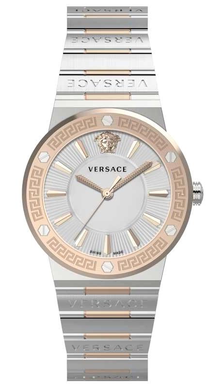 Versace VRSCVEVH01020 38 mm Gri-Rose Gold Metal Kordon Analog Kadın Kol Saati