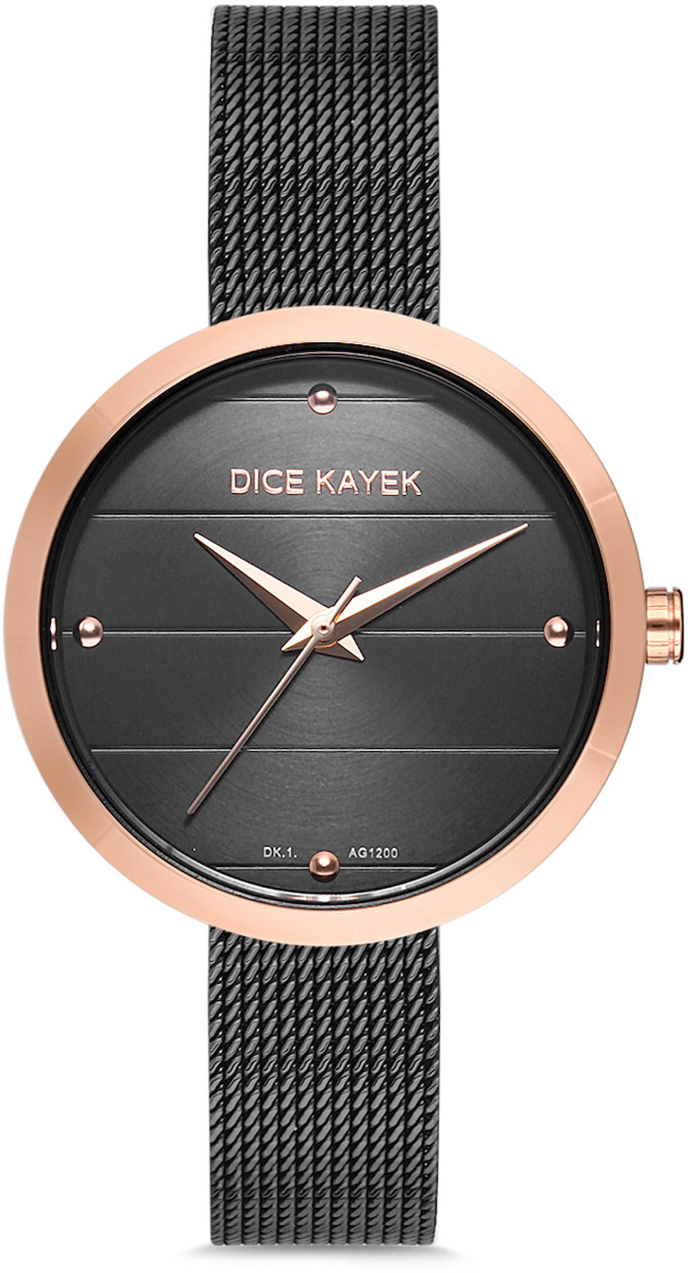 Dice Kayek DK.1.AG1200.03 34 mm Siyah Metal Kordon Analog Kadın Kol Saati