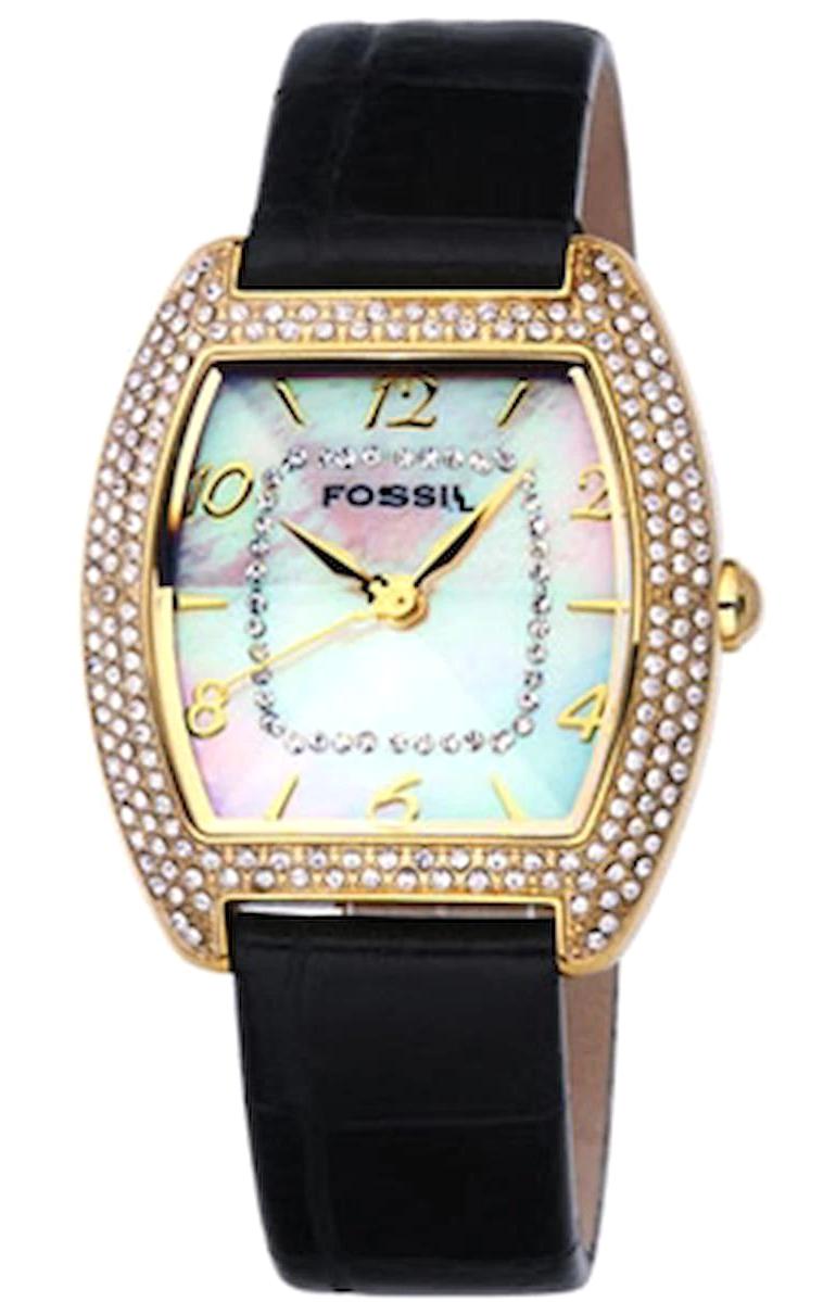 Fossil ES1656 28 mm Siyah Deri Kordon Analog Kadın Kol Saati