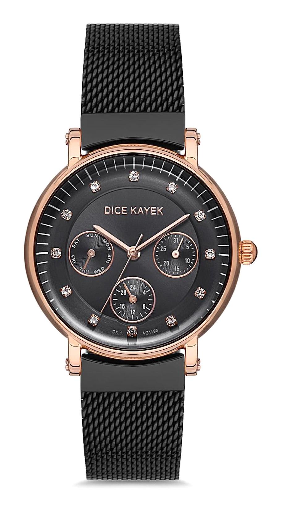 Dice Kayek DK.1.AG1193.03 31-35 mm Siyah Çelik Kordon Analog Kadın Kol Saati