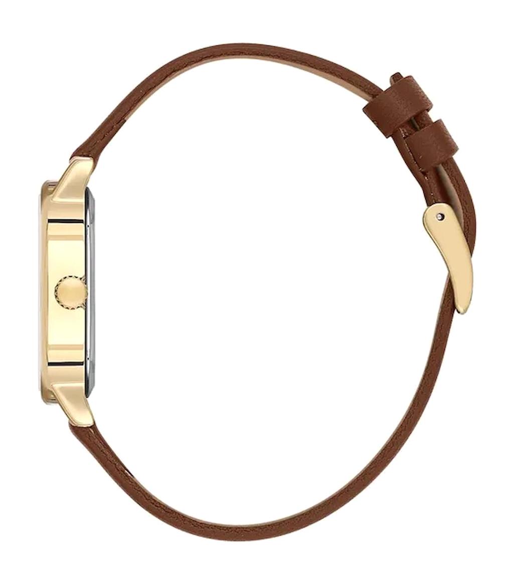 Daniel Klein DKF.2316L.04 24 mm Kahverengi Metal Kordon Analog Kadın Kol Saati