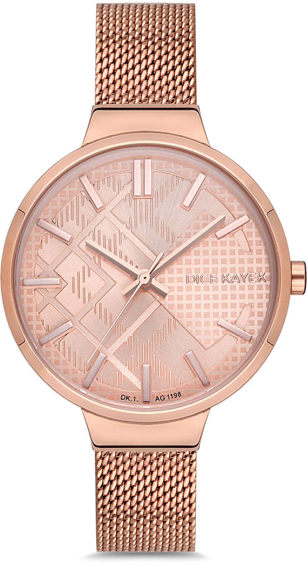 Dice Kayek DK.1.AG1198.02 34 mm Rose Gold Metal Kordon Analog Kadın Kol Saati