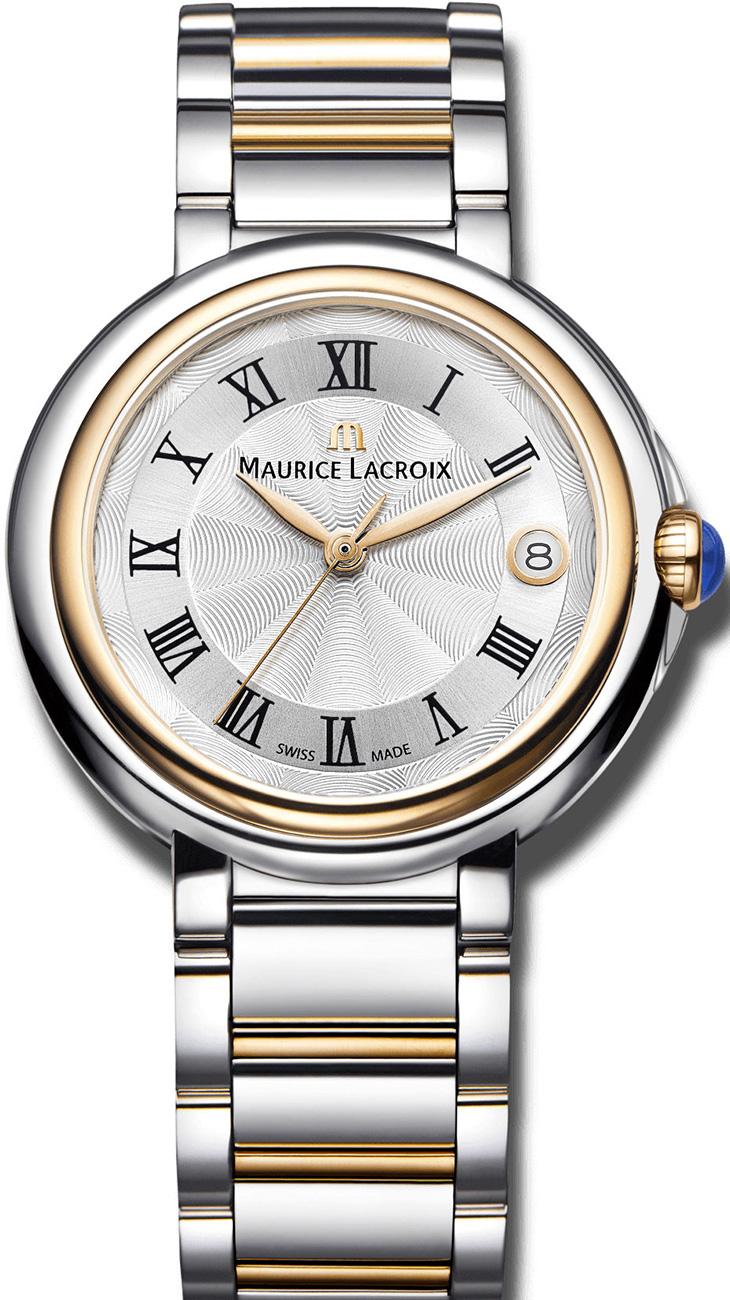 Maurice Lacroix FA1007-PVP13-110-1 Takvimli 36 mm Beyaz Çelik Kordon Analog Kadın Kol Saati