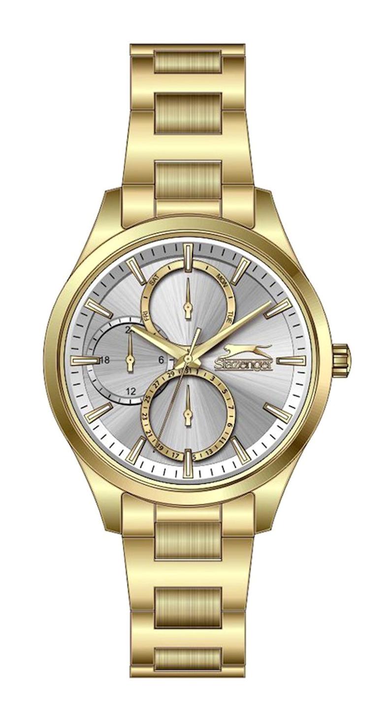 Slazenger SL.09.2284.4.07 Takvimli 35 mm Altın Metal Kordon Analog Kadın Kol Saati