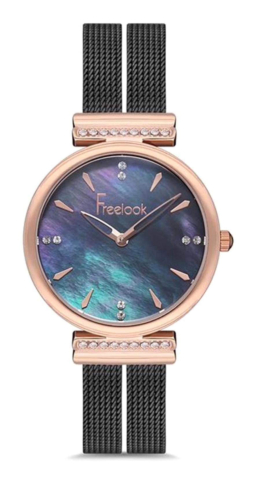 Freelook FL.1.10093.1 36 mm Siyah Çelik-Hasır Kordon Analog Kadın Kol Saati
