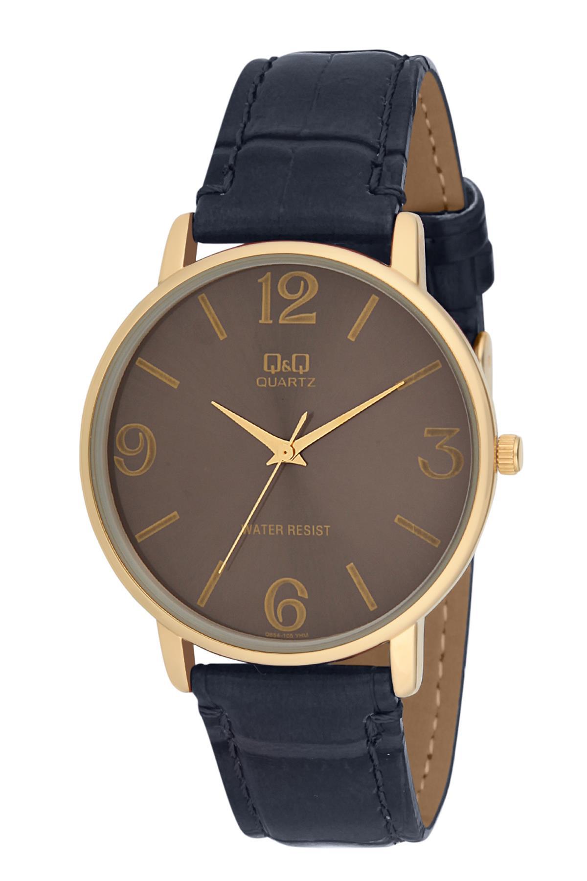 Q&Q 3A948 36 mm Mavi Deri Kordon Analog Kadın Kol Saati