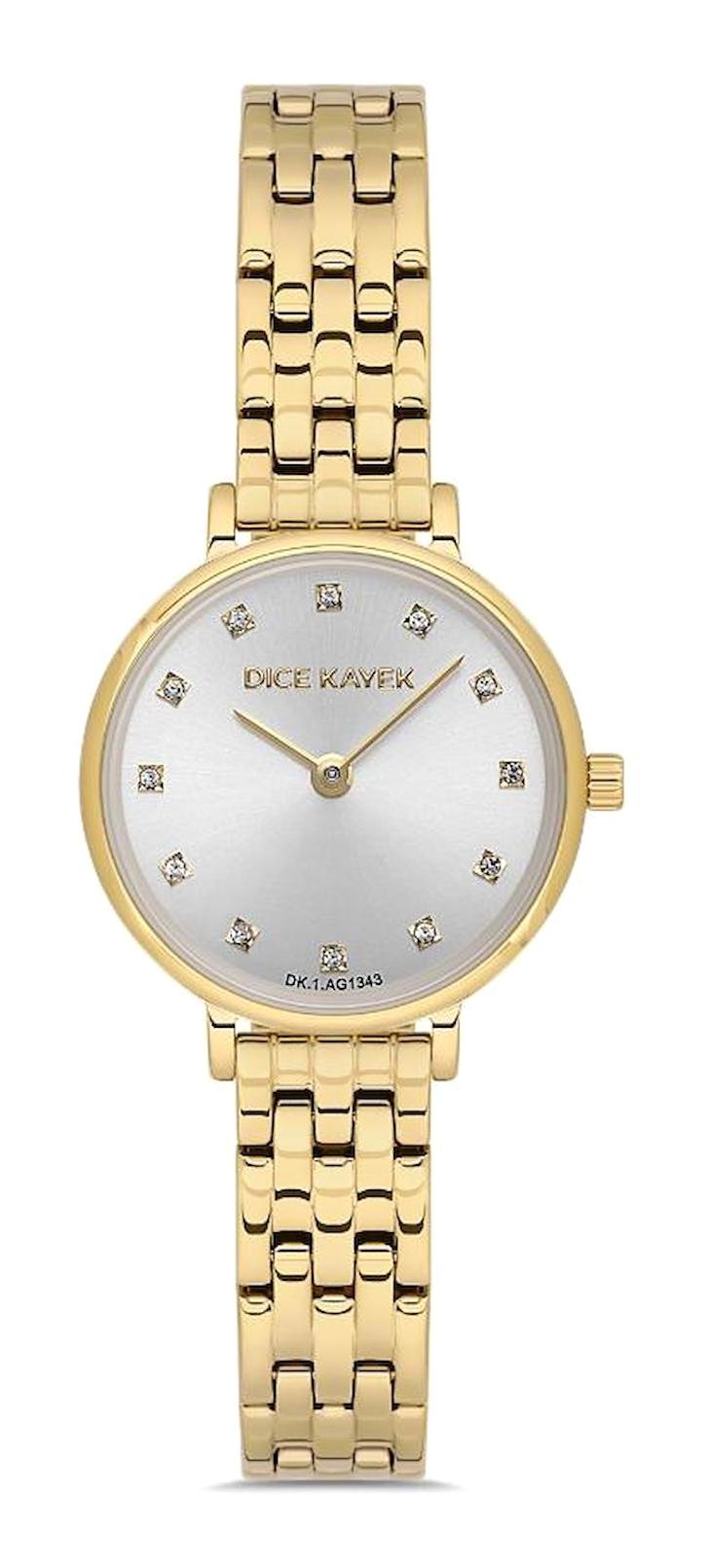 Dice Kayek DK.1.AG1343.08 26 mm Altın Çelik Kordon Analog Kadın Kol Saati