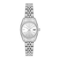Freelook FL.1.10093.1 Takvimli 30 mm Gri Metal Kordon Analog Kadın Kol Saati