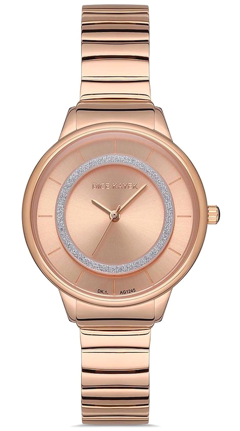 Dice Kayek DK.1.AG1245.06 34 mm Rose Gold Çelik Kordon Analog Kadın Kol Saati