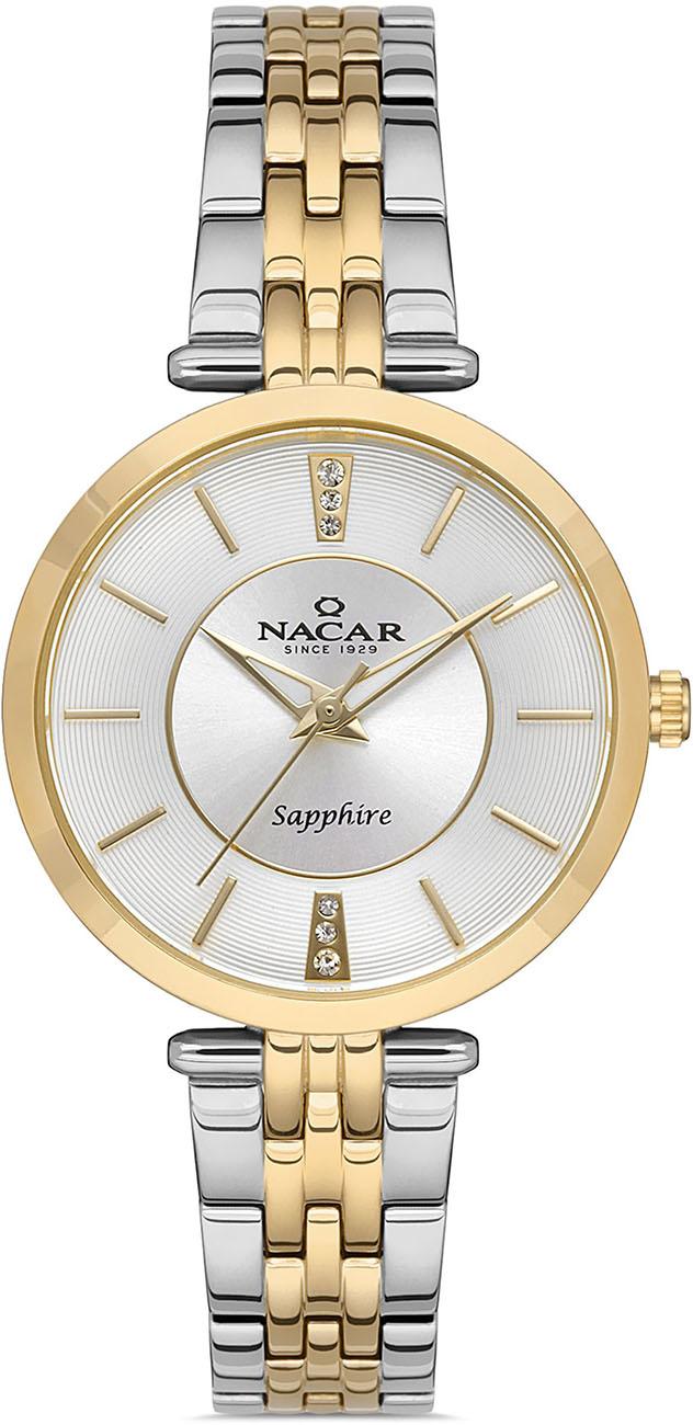 Nacar NC34-39B324-CSM 33 mm Altın-Gri Çelik Kordon Analog Kadın Kol Saati