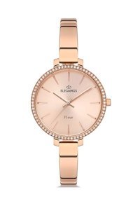 Elegangs EL2442.3 34 mm Rose Gold Çelik Kordon Analog Kadın Kol Saati