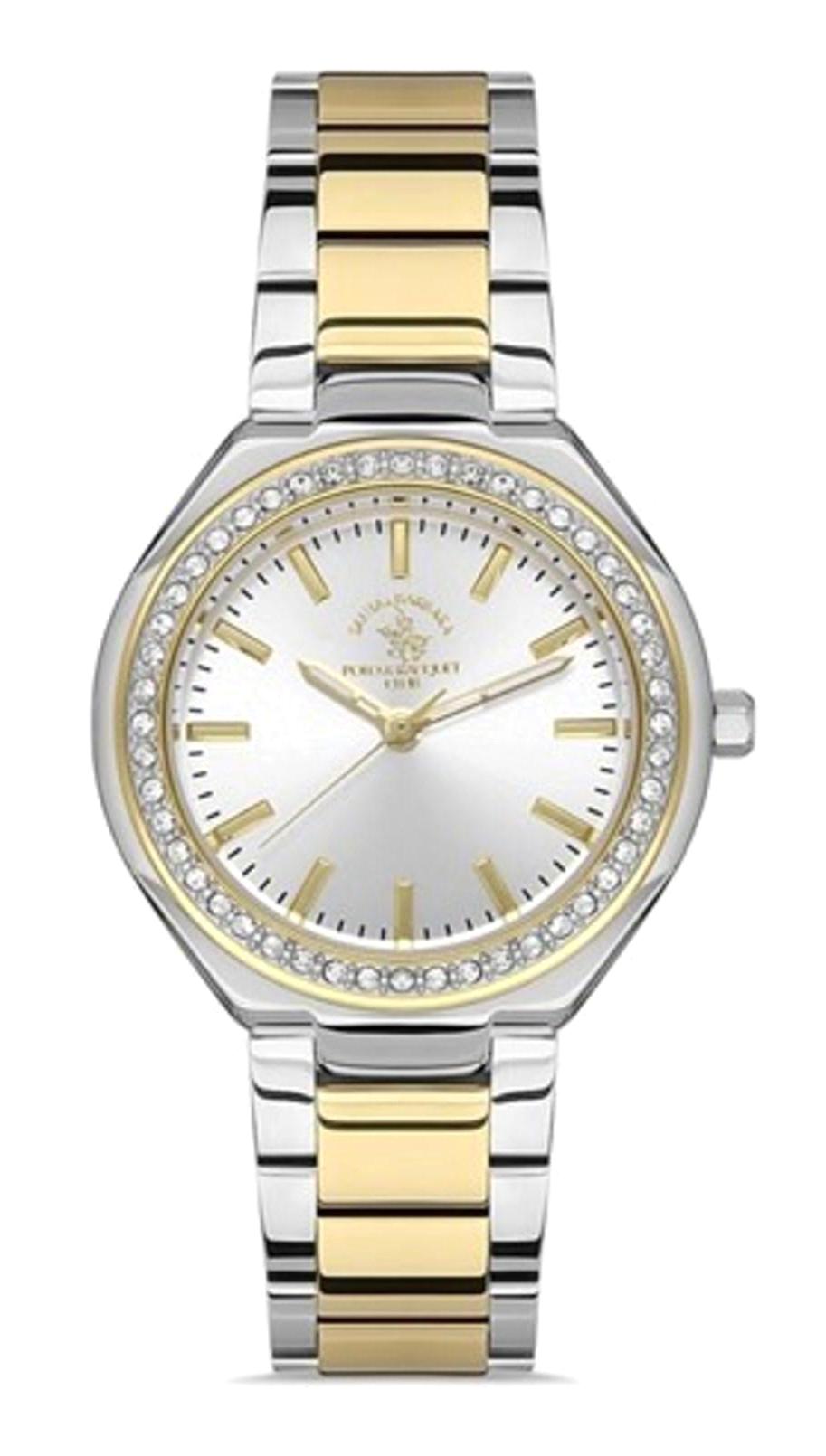 Santa Barbara Polo & Racquet Club SB.1.10398.2 36 mm Altın-Gri Çelik Kordon Analog Kadın Kol Saati