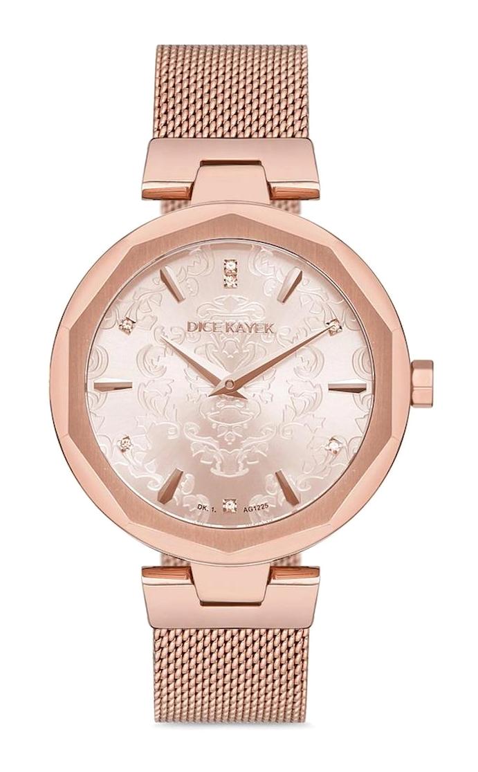 Dice Kayek DK.1.AG1225.01 36 mm Rose Gold Çelik-Hasır Kordon Analog Kadın Kol Saati