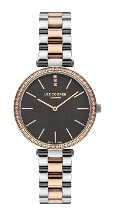 Lee Cooper LC07295.560 40 mm Gri Metal Kordon Analog Kadın Kol Saati