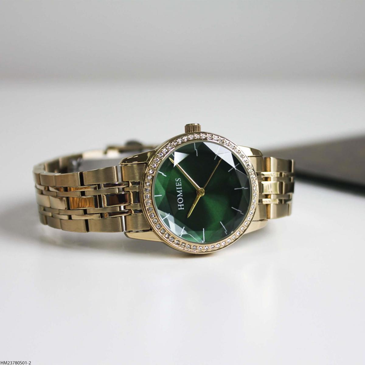 Homies HM23780S01-2 31 mm Altın Çelik Kordon Analog Kadın Kol Saati